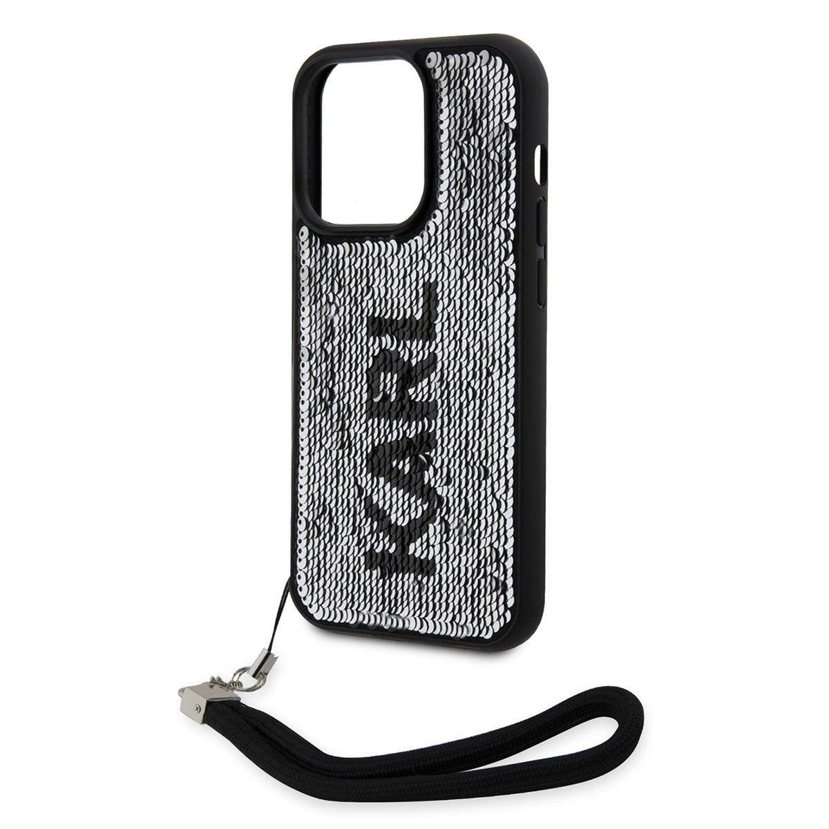 Karl Lagerfeld iPhone 14 Pro Max Kılıf El Askısı İpli Hareketli Pullu Dizayn Telefon Kılıfı - 7