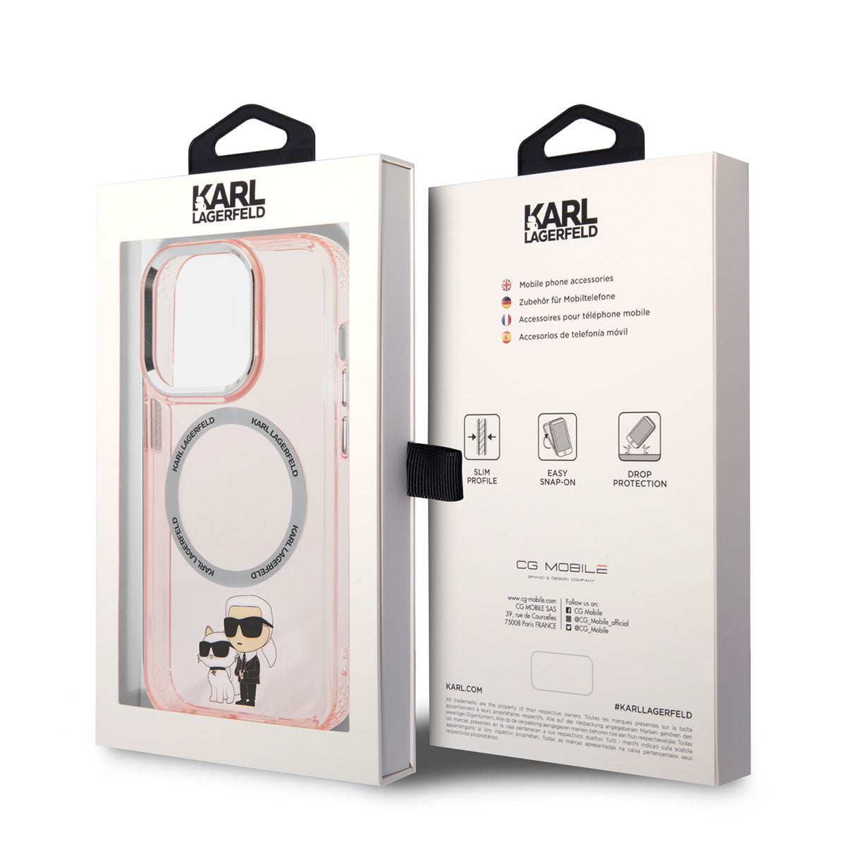 Karl Lagerfeld iPhone 14 Pro Max Kılıf Magsafe Şarj Özellikli K&C Dizayn Telefon Kılıfı - 4