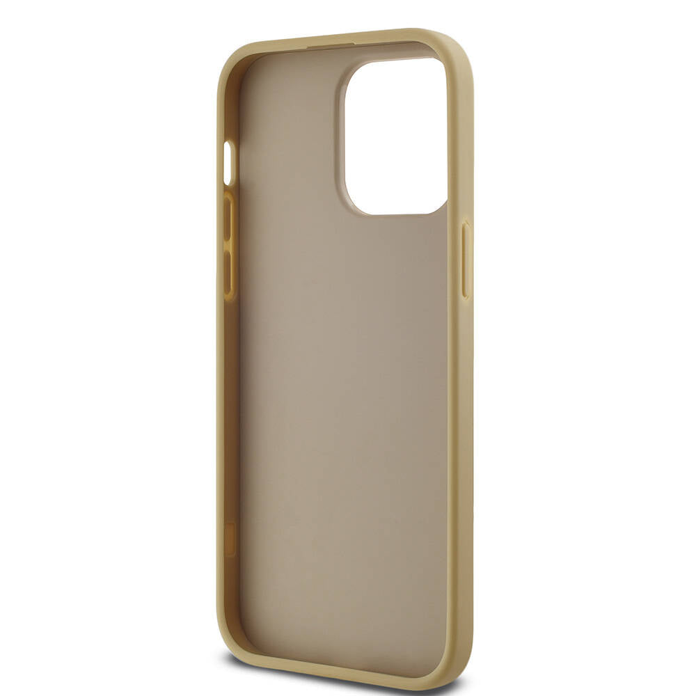 Karl Lagerfeld iPhone 14 Pro Max Kılıf Orjinal Lisanslı 3D KL Yazılı Tüylü Arka Yüzey Saffiano Rhinestones Telefon Kılıfı - 7