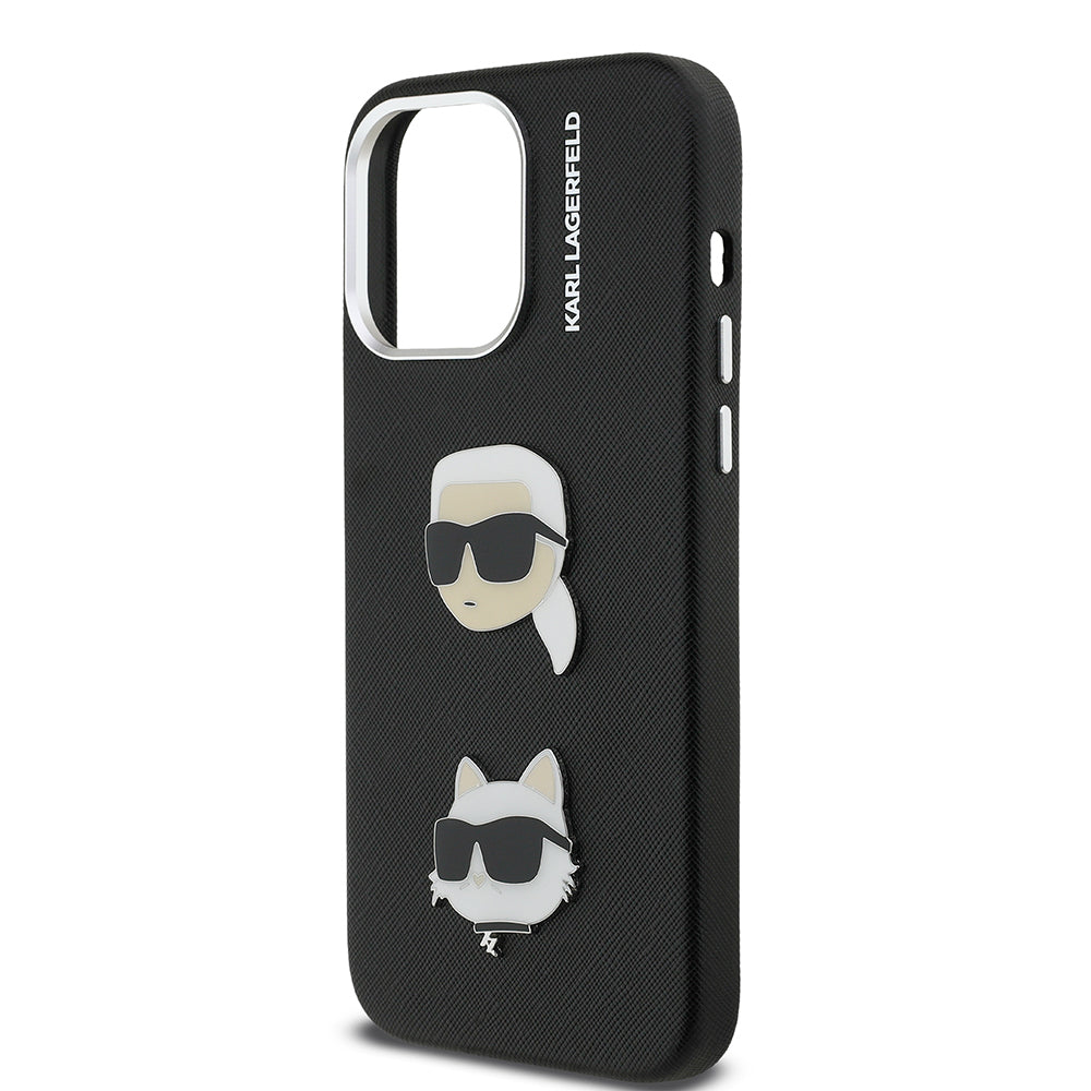 Karl Lagerfeld iPhone 14 Pro Max Orjinal Lisanslı K&C Heads Pin Telefon Kılıfı