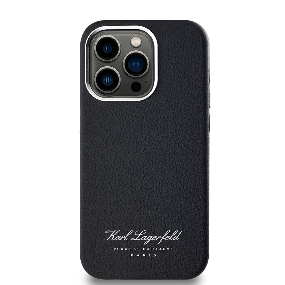 Karl Lagerfeld iPhone 14 Pro Max Kılıf Orjinal Lisanslı KL Yazılı Hotel Telefon Kılıfı - 3