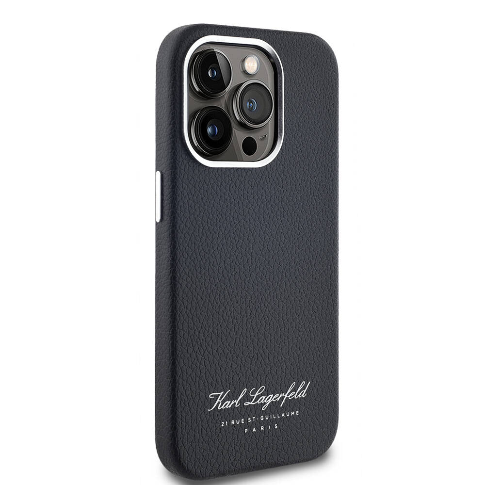 Karl Lagerfeld iPhone 14 Pro Max Kılıf Orjinal Lisanslı KL Yazılı Hotel Telefon Kılıfı - 4