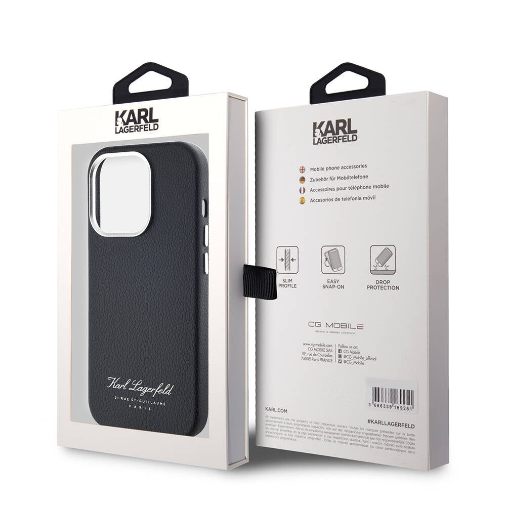 Karl Lagerfeld iPhone 14 Pro Max Kılıf Orjinal Lisanslı KL Yazılı Hotel Telefon Kılıfı - 8