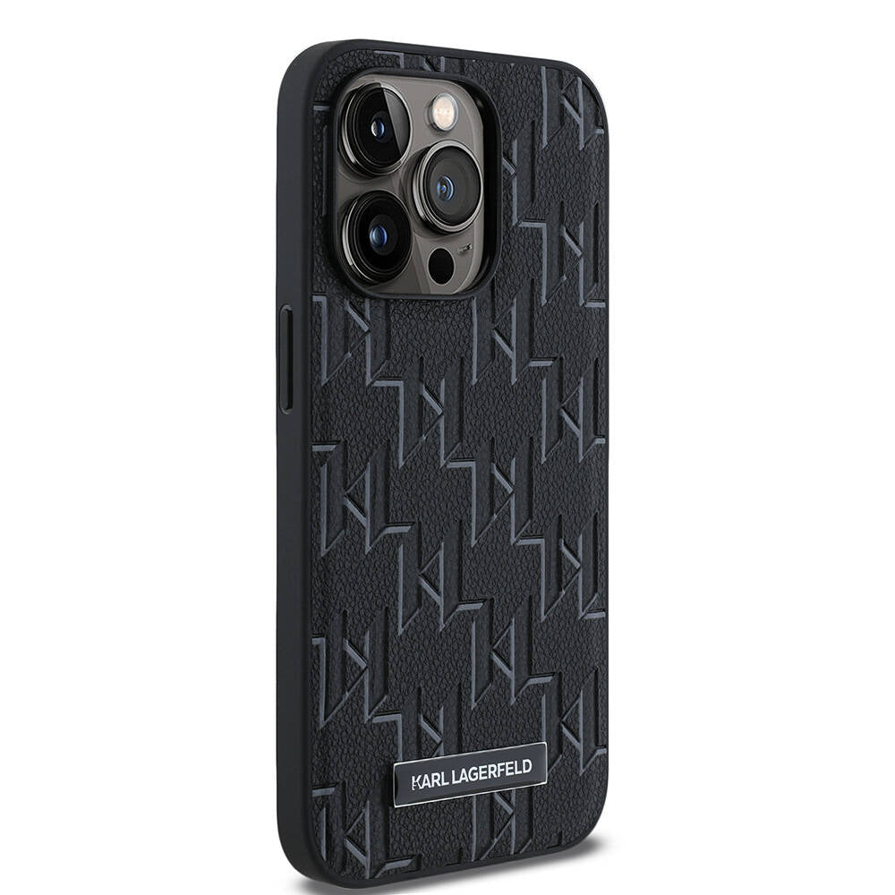 Karl Lagerfeld iPhone 14 Pro Max Orjinal Lisanslı M-safe Şarj Özellikli KL Yazılı Hot Stamp Kılıf