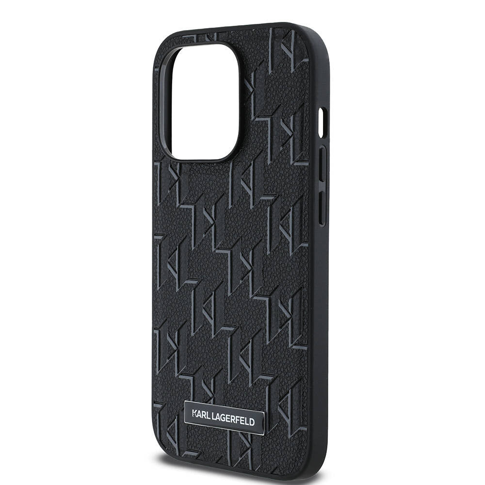 Karl Lagerfeld iPhone 14 Pro Max Orjinal Lisanslı M-safe Şarj Özellikli KL Yazılı Hot Stamp Kılıf