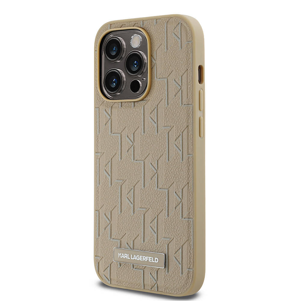 Karl Lagerfeld iPhone 14 Pro Max Orjinal Lisanslı M-safe Şarj Özellikli KL Yazılı Hot Stamp Kılıf