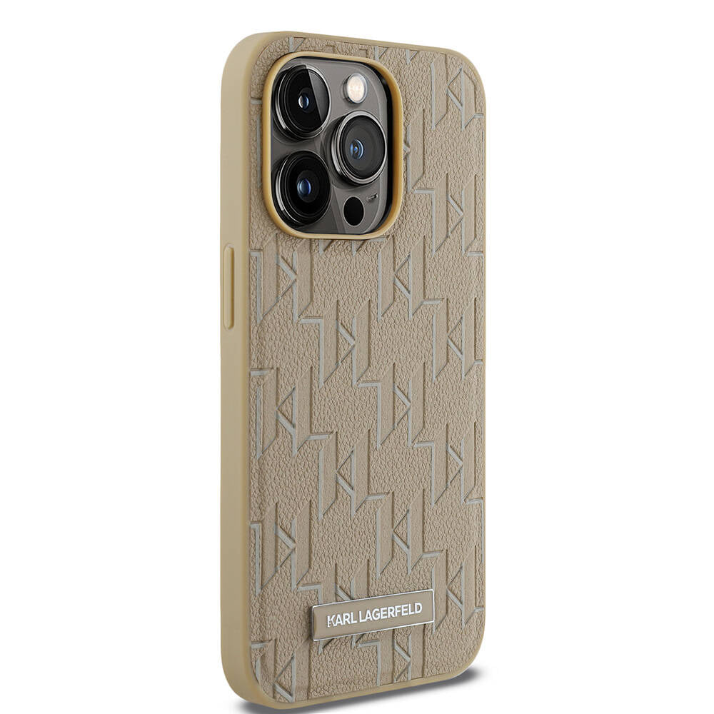 Karl Lagerfeld iPhone 14 Pro Max Orjinal Lisanslı M-safe Şarj Özellikli KL Yazılı Hot Stamp Kılıf