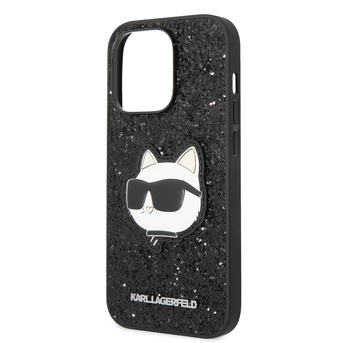 Karl Lagerfeld iPhone 14 Pro Max Kılıf Parlak Taşlı Choupette Dizayn Kapak - 5