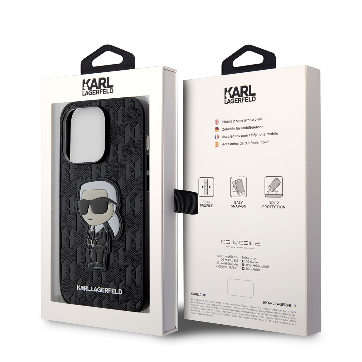 Karl Lagerfeld iPhone 14 Pro Max Saffiano Deri Karl Dizayn Telefon Kılıfı - 4