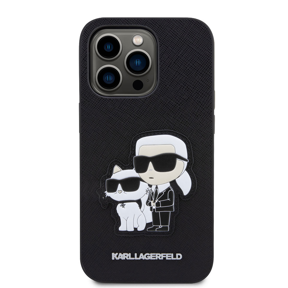 Karl Lagerfeld iPhone 14 Pro Max Saffiano Deri K&C Dizayn Telefon Kılıfı - 3