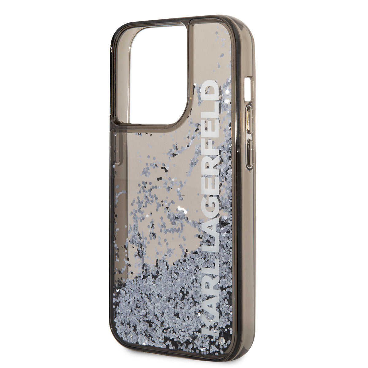 Karl Lagerfeld iPhone 14 Pro Max Kılıf Sıvılı Simli Elong Dizayn Telefon Kılıfı - 5