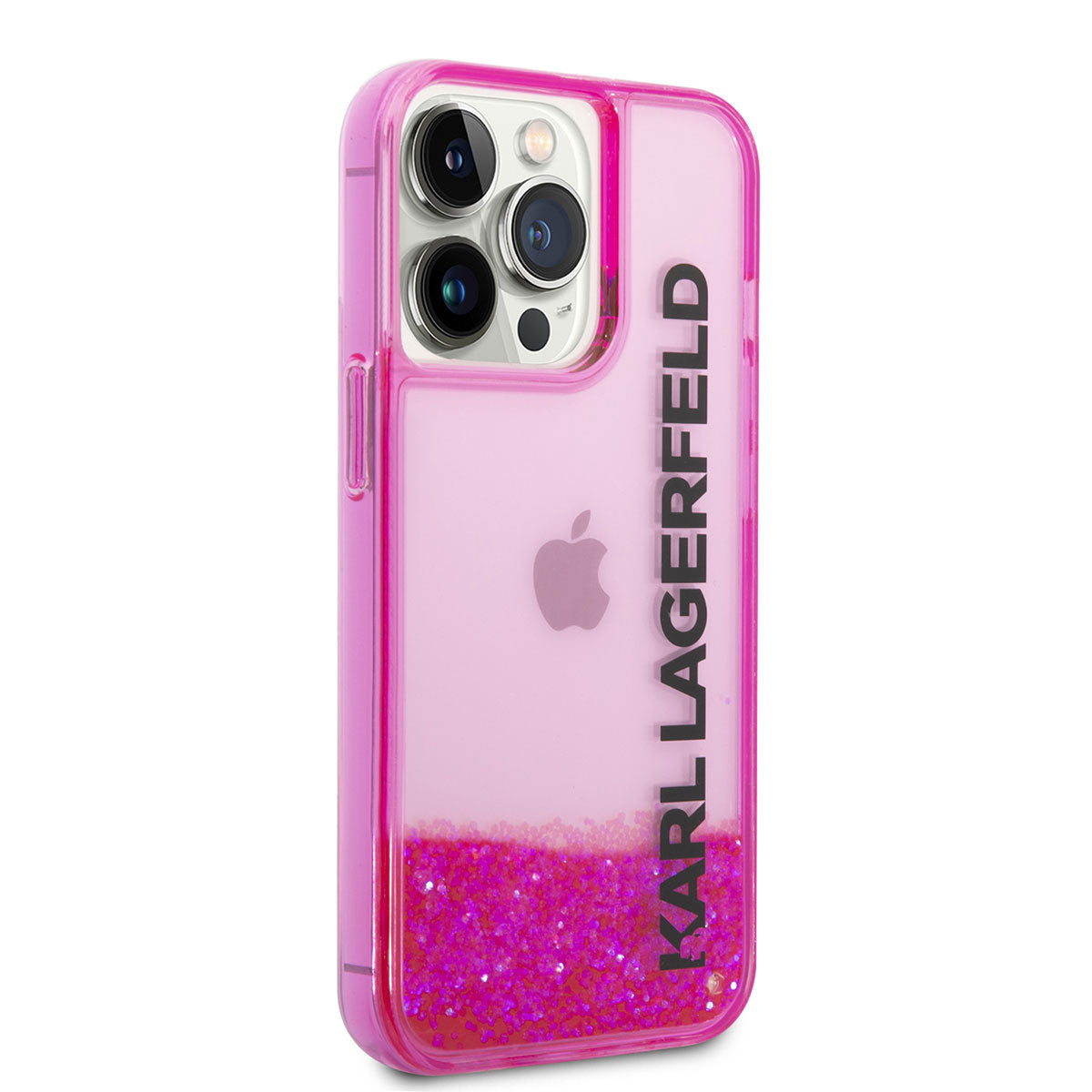 Karl Lagerfeld iPhone 14 Pro Max Kılıf Sıvılı Simli Elong Dizayn Telefon Kılıfı - 8