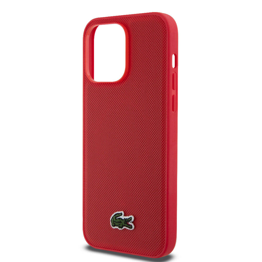 Lacoste iPhone 14 Pro Max Orjinal Lisanslı PU Pike Desenli Arka Yüzey İkonik Timsah Dokuma Logolu Telefon Kılıfı - 6