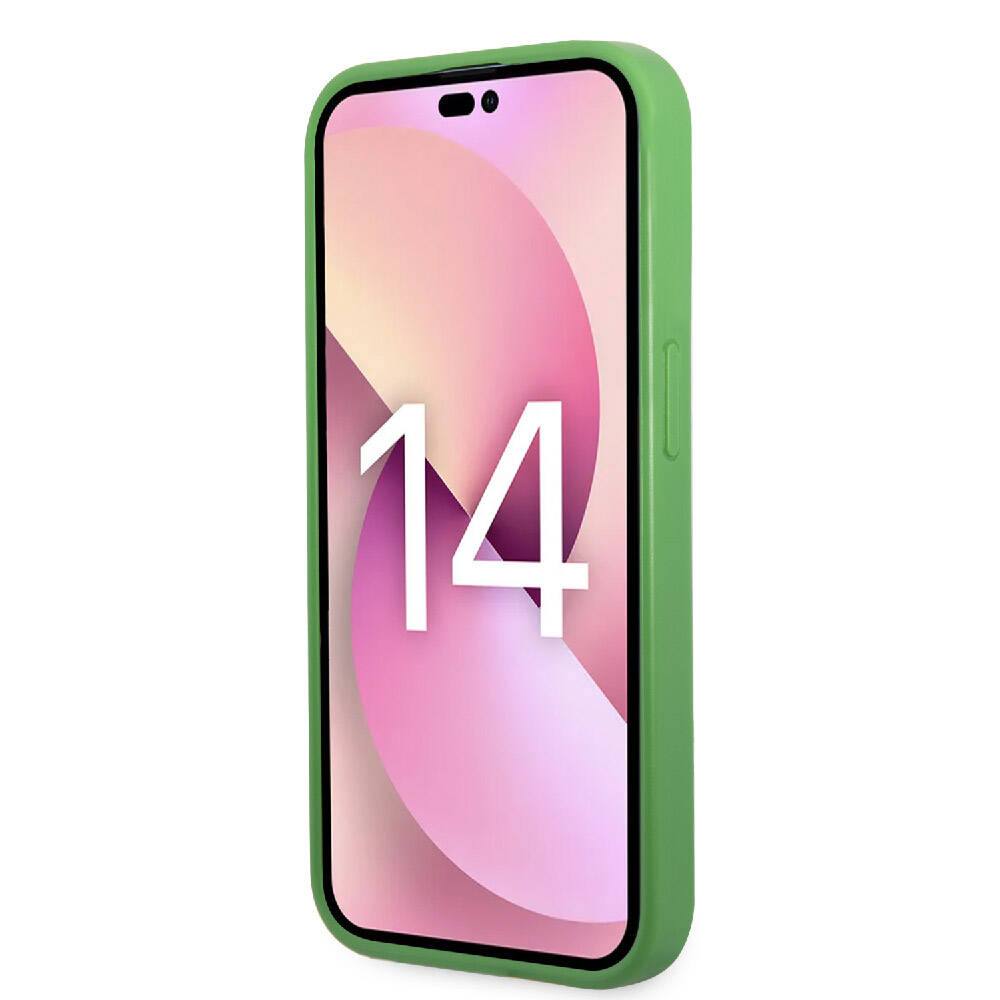 Lacoste iPhone 14 Pro Max Orjinal Lisanslı PU Pike Desenli Arka Yüzey İkonik Timsah Dokuma Logolu Telefon Kılıfı - 12