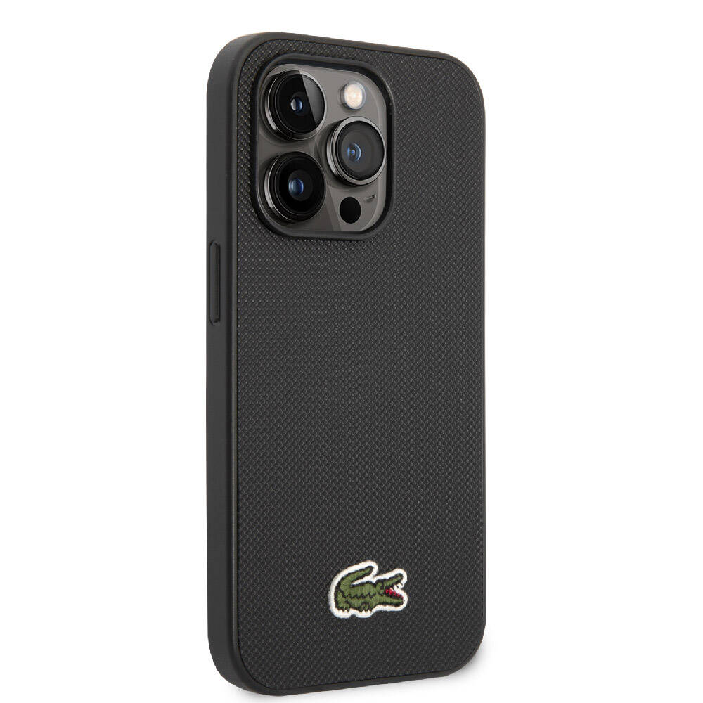 Lacoste iPhone 14 Pro Max Orjinal Lisanslı PU Pike Desenli Arka Yüzey İkonik Timsah Dokuma Logolu Telefon Kılıfı - 18