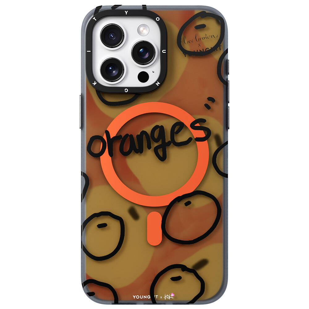 Youngkit Funny Serisi iPhone 14 Pro Max Magsafe Şarj Özellikli Bee Brown Tasarımlı Telefon Kılıfı - 2
