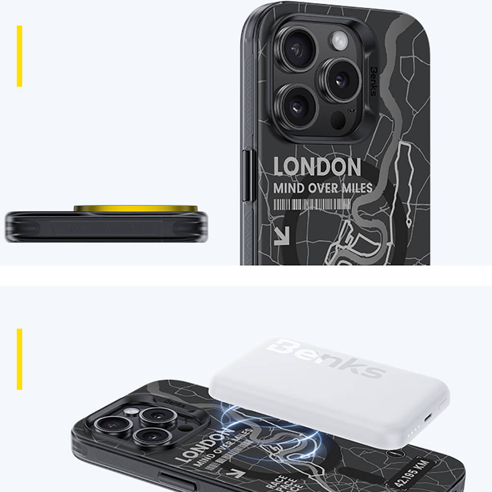 Benks City Serisi iPhone 14 Pro Max M-safe Şarj Özellikli Telefon Kılıfı