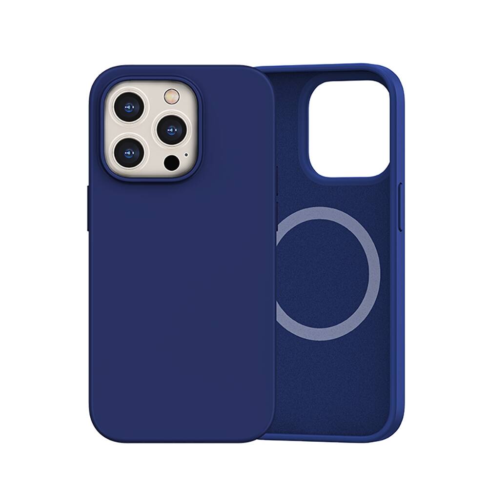 Recci Mousse Serisi iPhone 14 Pro Max M-safe Şarj Özellikli Liquid Silikon Kılıf