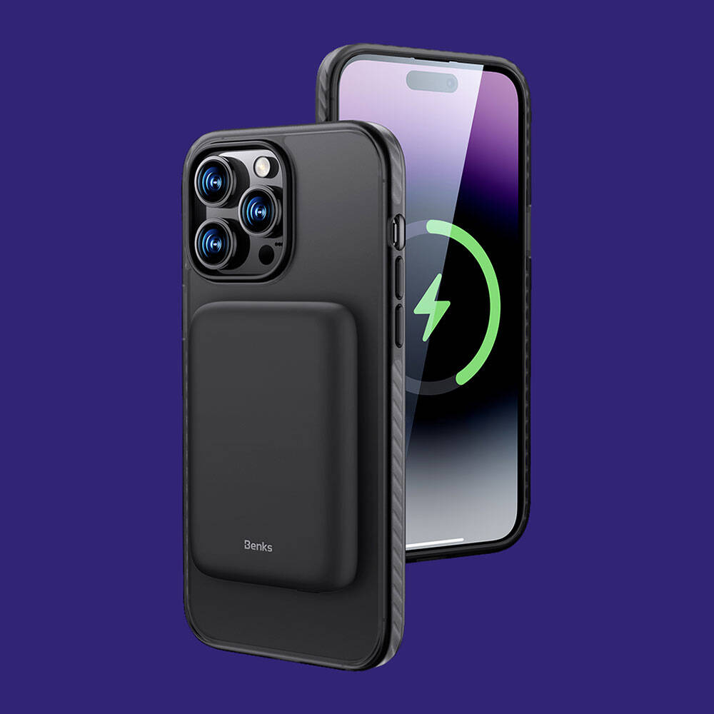 Benks Drop Resistance iPhone 14 Pro Max M-safe Şarj Özellikli Mat Arka Yüzey Kılıf