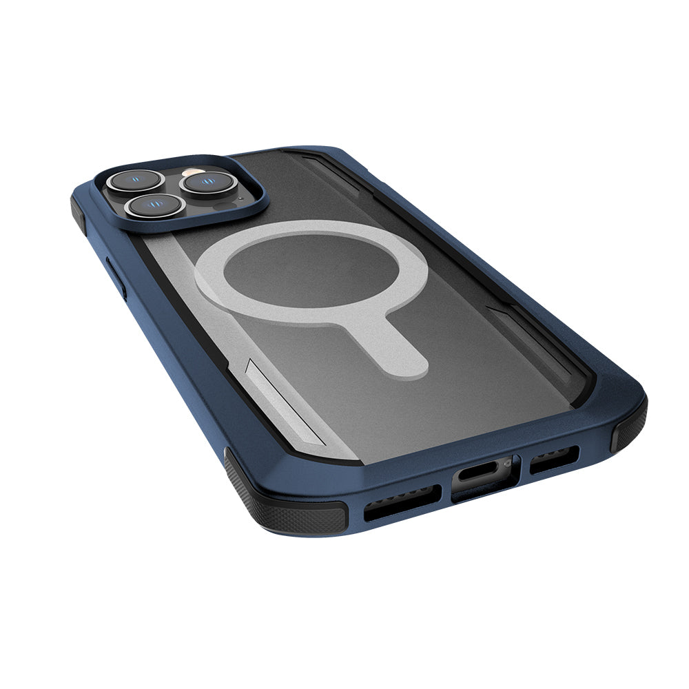 Raptic Secure Serisi iPhone 14 Pro Max M-safe Şarj Özellikli Çift Kat TPU Kenarlı Şeffaf Arka Yüzeyli Kılıf