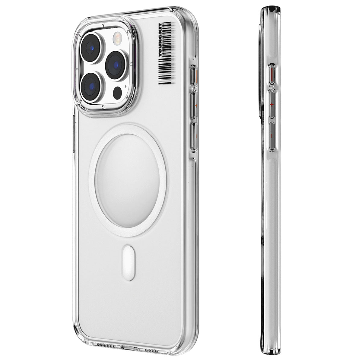 Youngkit Crystal Shield Serisi iPhone 14 Pro Max Magsafe Şarj Özellikli Şeffaf Telefon Kılıfı - 4