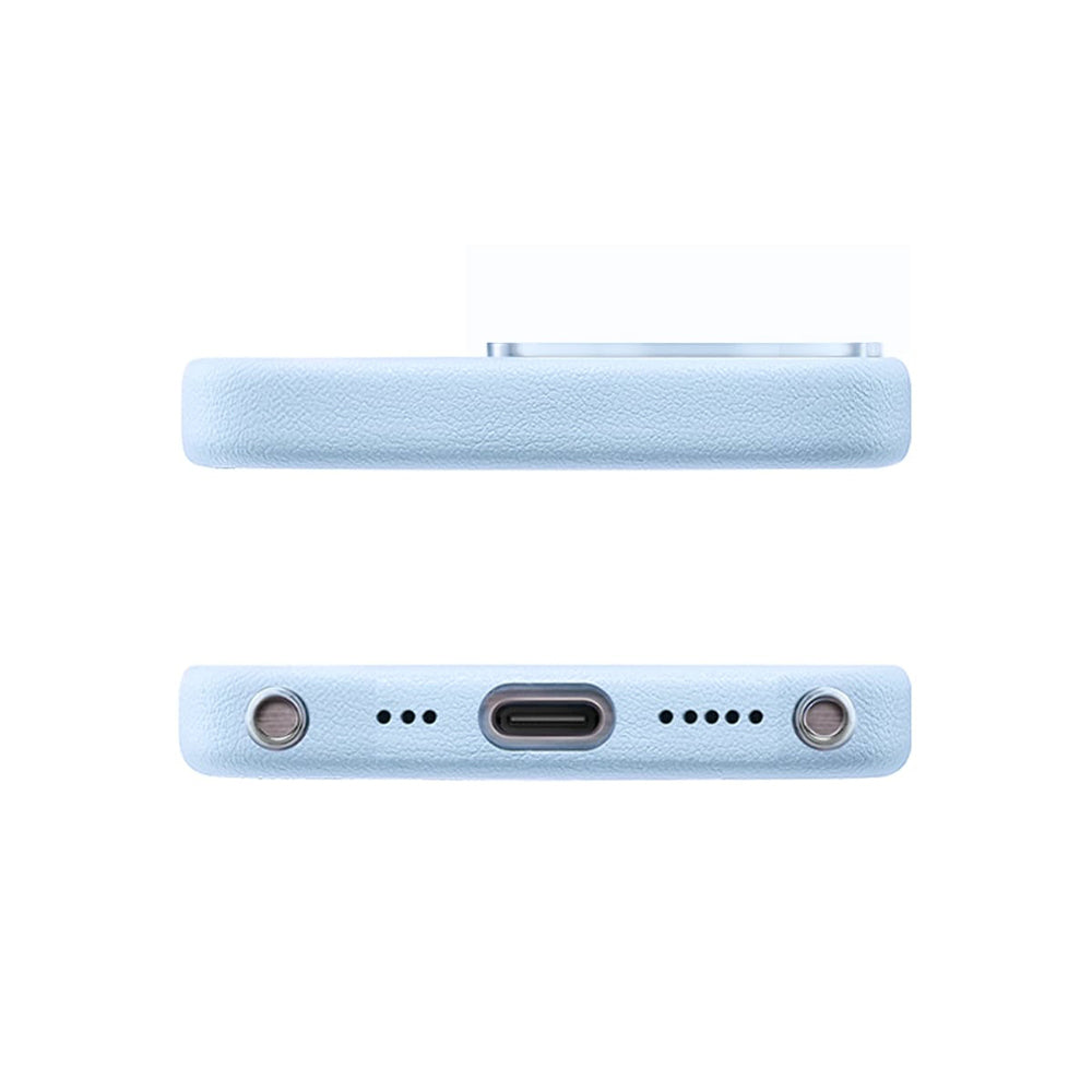 Pynana Dancing Circle Serisi iPhone 14 Pro Max M-safe Şarj Özellikli Standlı Suni Deri Tasarımlı Kılıf