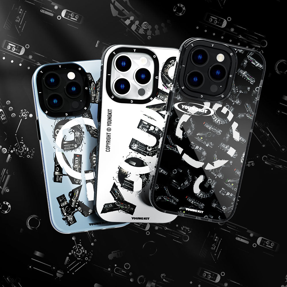 YoungKit Mechanic Serisi iPhone 14 Pro Max Magsafe Şarj Özellikli Yazı Temalı Telefon Kılıfı - 7