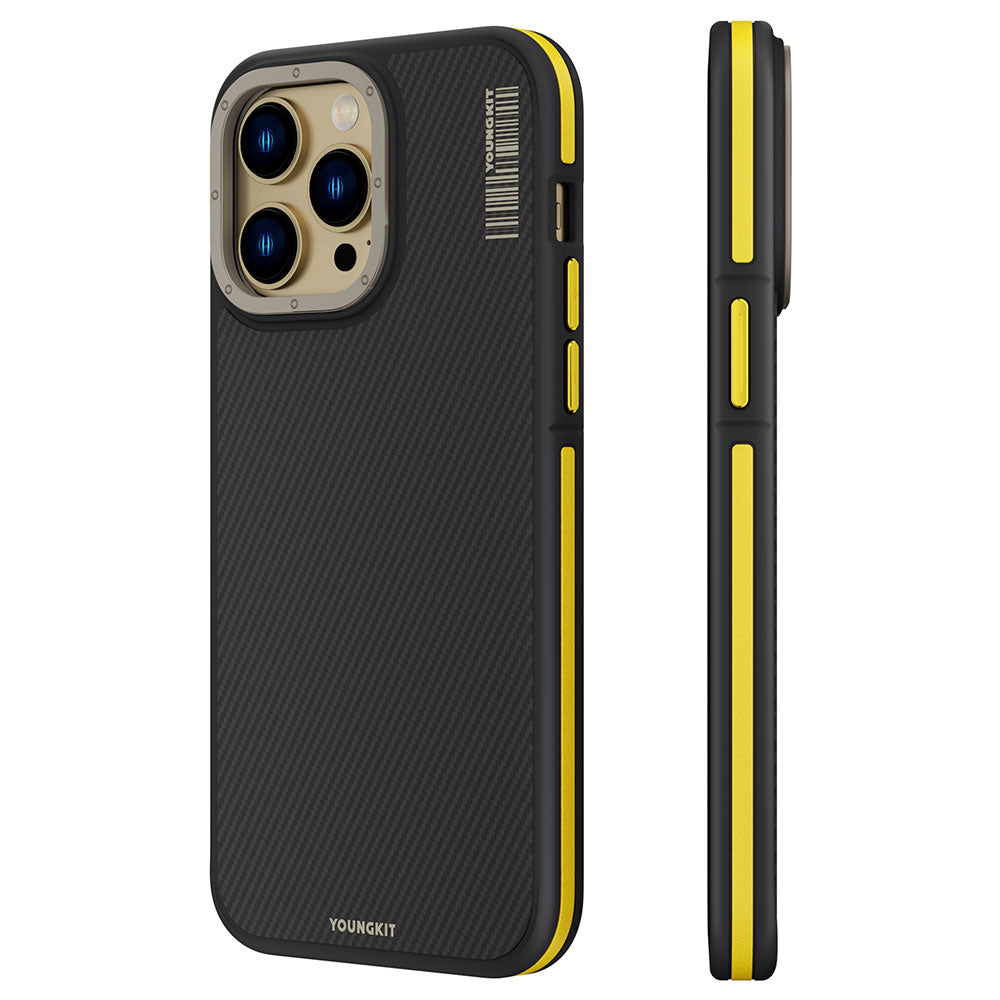 YoungKit 600D Kevlar iPhone 14 Pro Max Magsafe Şarj Özellikli Telefon Kılıfı - 5