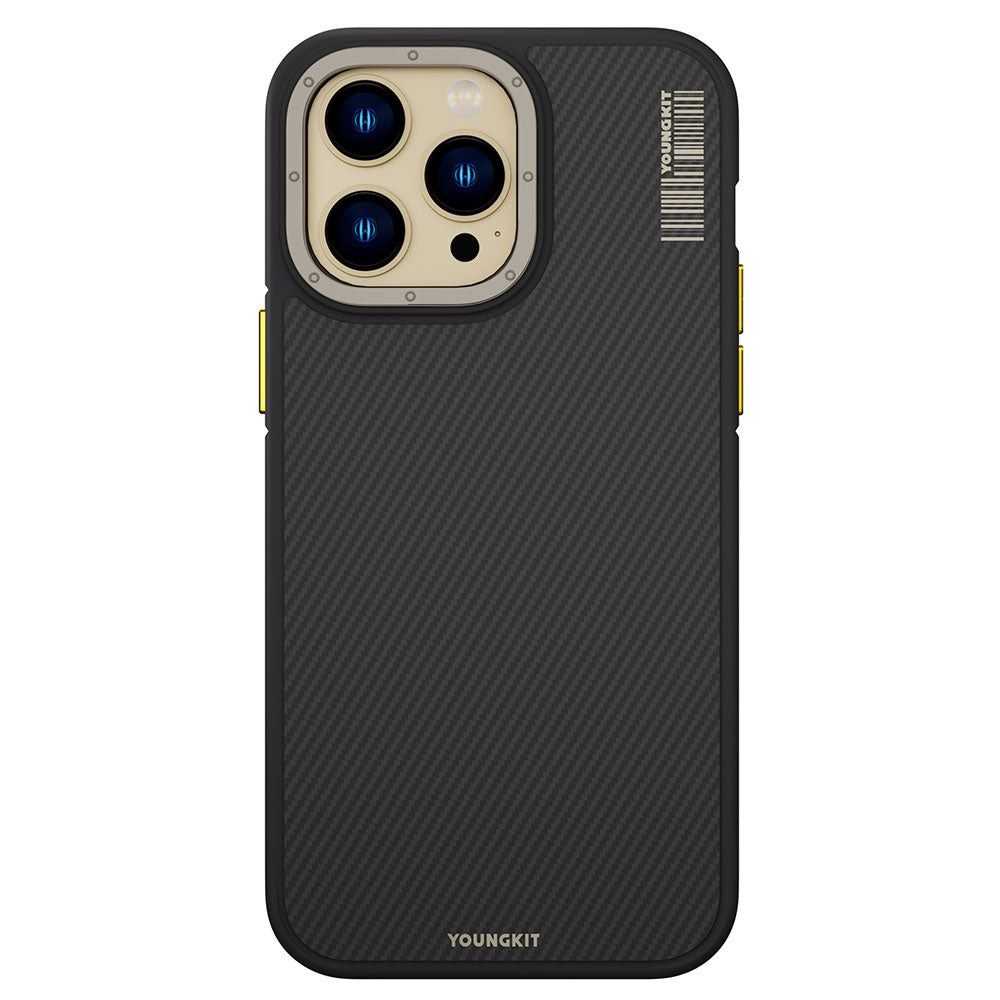 YoungKit 600D Kevlar iPhone 14 Pro Max Magsafe Şarj Özellikli Telefon Kılıfı - 6