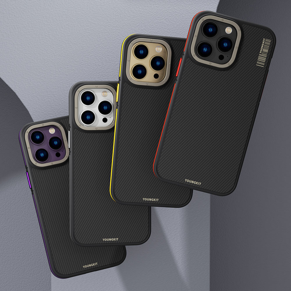 YoungKit 600D Kevlar iPhone 14 Pro Max Magsafe Şarj Özellikli Telefon Kılıfı - 9