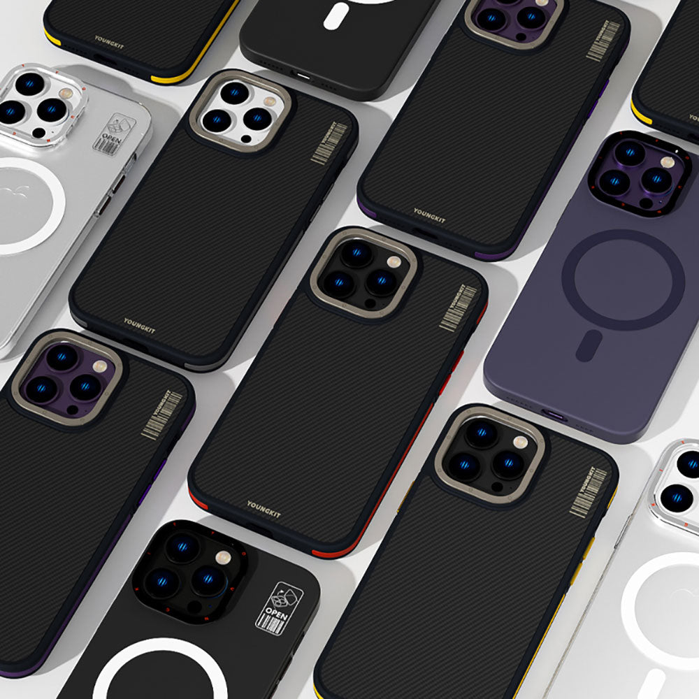 YoungKit 600D Kevlar iPhone 14 Pro Max Magsafe Şarj Özellikli Telefon Kılıfı - 10