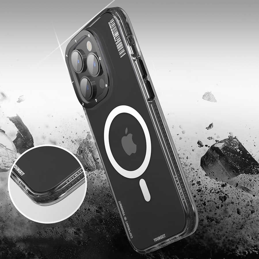YoungKit Exquisite Serisi iPhone 14 Pro Max Magsafe Şarj Özellikli Telefon Kılıfı - 5