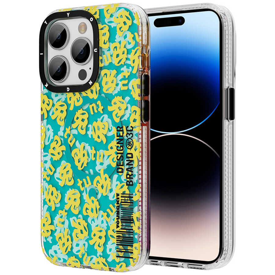 iPhone 14 Pro Max Kılıf M-safe Şarj Özellikli Youngkit Play Rabbit Serisi Kılıf - 8