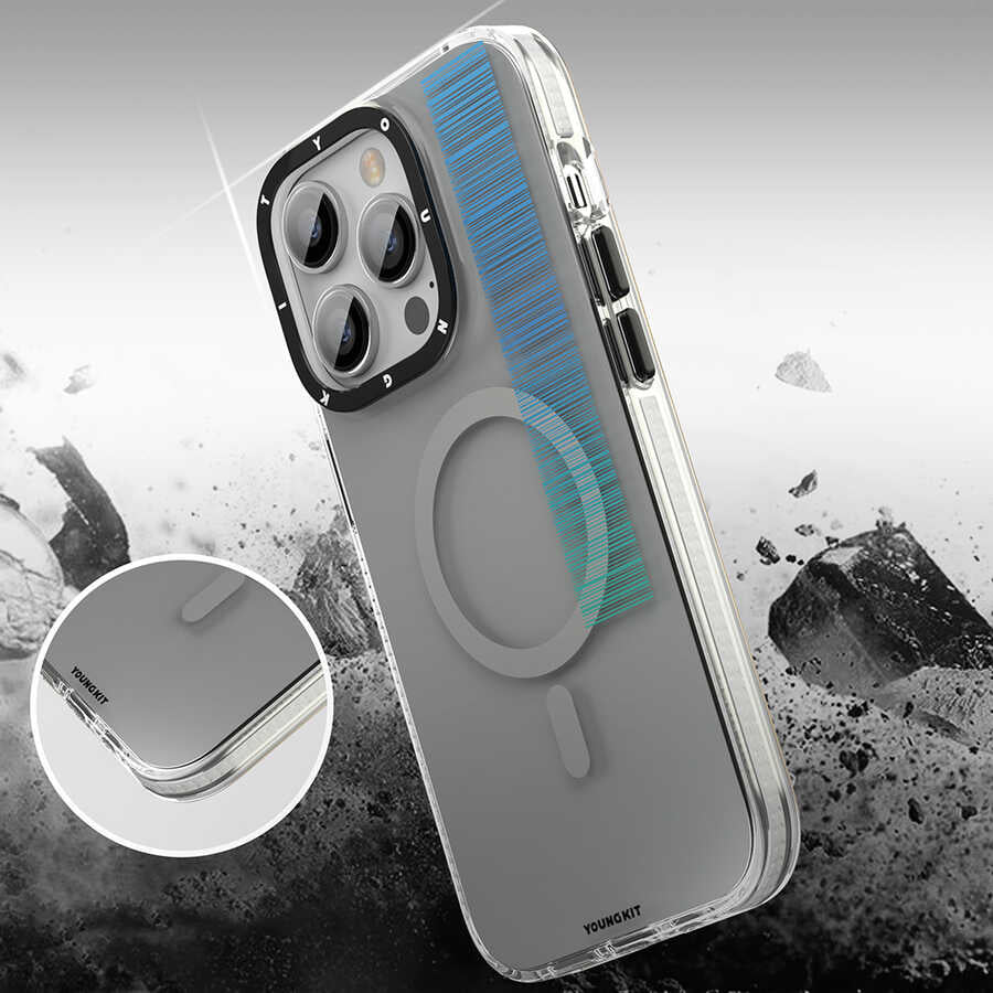 Youngkit Pure Serisi iPhone 14 Pro Max Magsafe Şarj Özellikli Telefon Kılıfı - 8