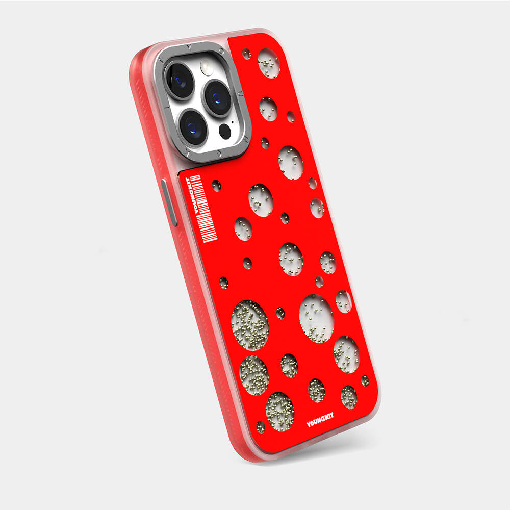 Youngkit Quicksand Beads Serisi iPhone 14 Pro Max Magsafe Şarj Özellikli Telefon Kılıfı - 8