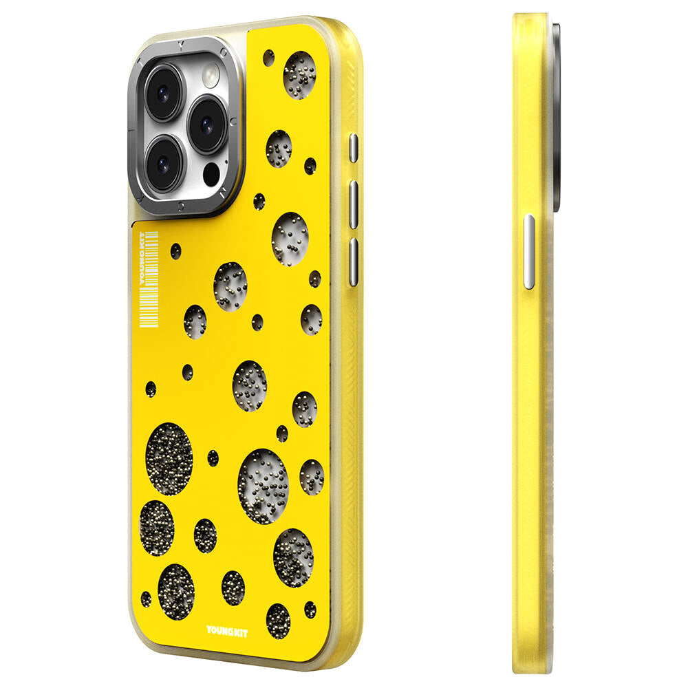 Youngkit Quicksand Beads Serisi iPhone 14 Pro Max Magsafe Şarj Özellikli Telefon Kılıfı - 9