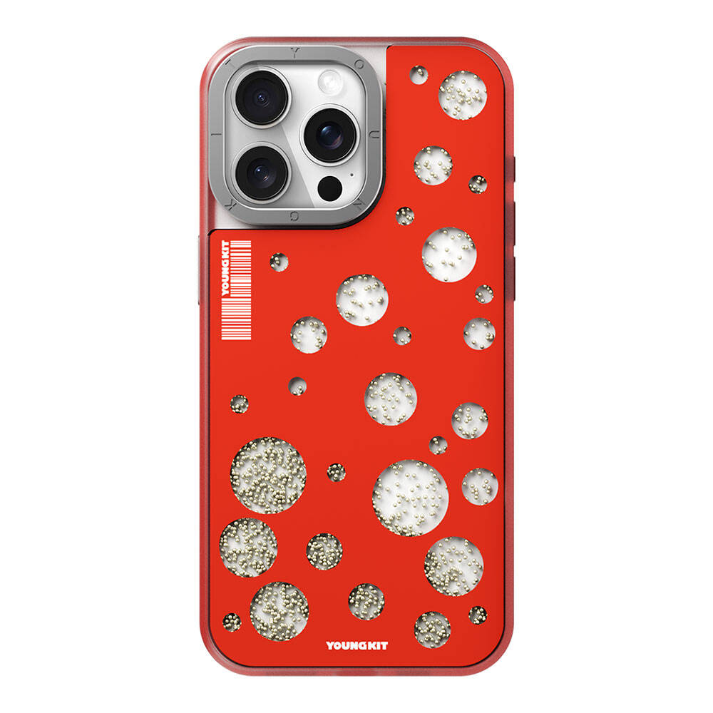 Youngkit Quicksand Beads Serisi iPhone 14 Pro Max Magsafe Şarj Özellikli Telefon Kılıfı - 6