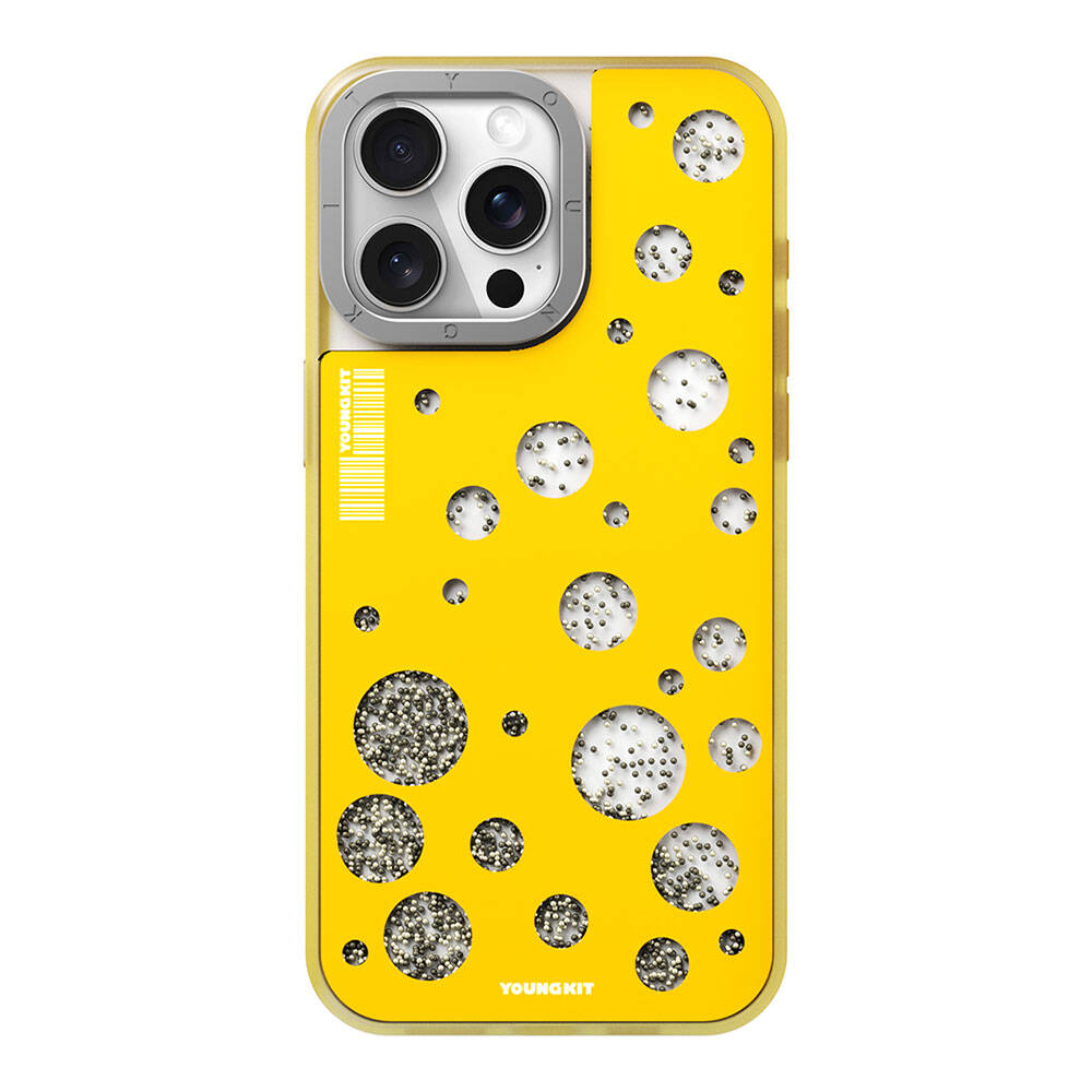 Youngkit Quicksand Beads Serisi iPhone 14 Pro Max Magsafe Şarj Özellikli Telefon Kılıfı - 10