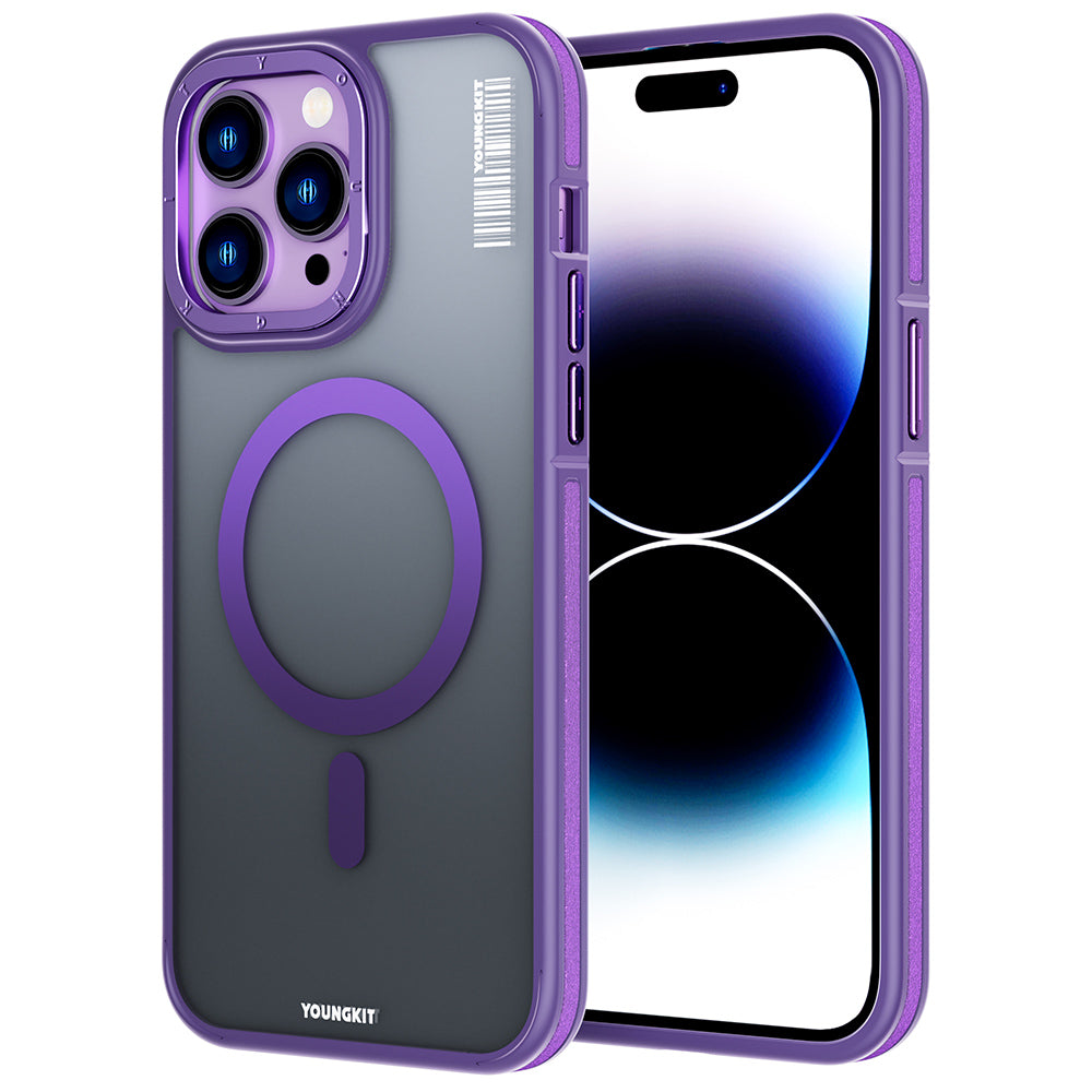 Youngkit Rock Sand Serisi iPhone 14 Pro Max Magsafe Şarj Özellikli Telefon Kılıfı - 10