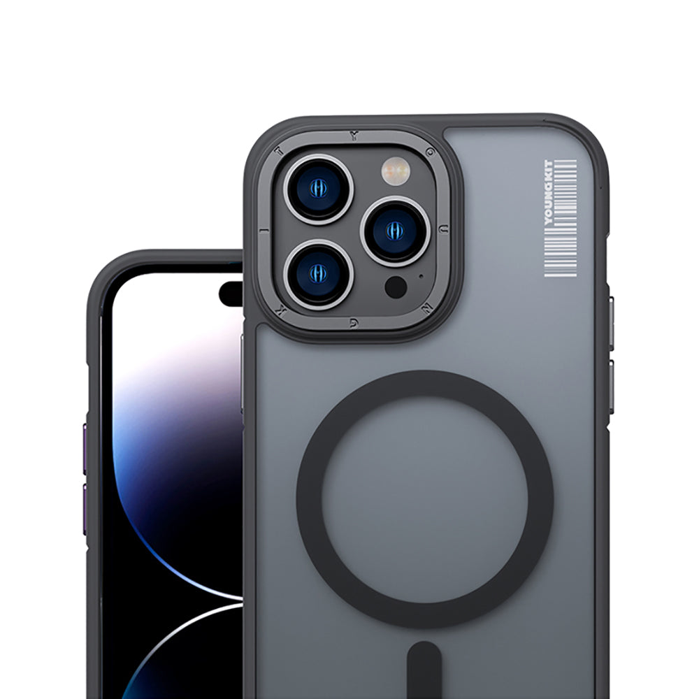 Youngkit Rock Sand Serisi iPhone 14 Pro Max Magsafe Şarj Özellikli Telefon Kılıfı - 4