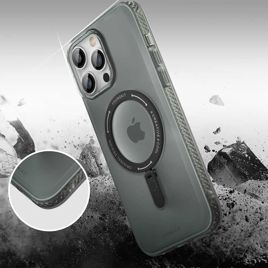 Youngkit Rock Serisi iPhone 14 Pro Max Magsafe Şarj Özellikli Telefon Kılıfı - 7