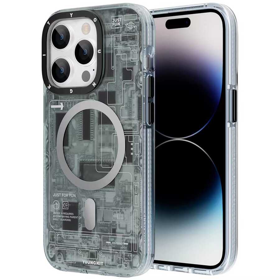 YoungKit Technology Serisi iPhone 14 Pro Max Magsafe Şarj Özellikli Telefon Kılıfı - 17