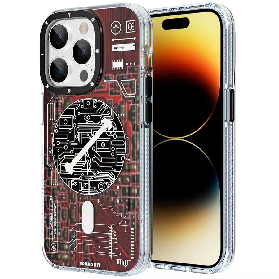 YoungKit Technology Serisi iPhone 14 Pro Max Magsafe Şarj Özellikli Telefon Kılıfı - 18