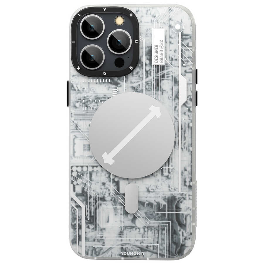 YoungKit Technology Serisi iPhone 14 Pro Max Magsafe Şarj Özellikli Telefon Kılıfı - 2