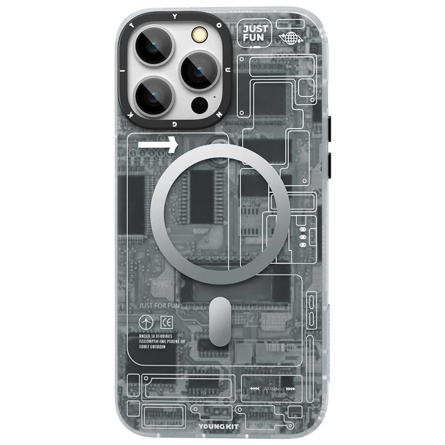 YoungKit Technology Serisi iPhone 14 Pro Max Magsafe Şarj Özellikli Telefon Kılıfı - 10