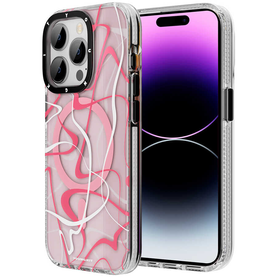 Youngkit Water-Ink Serisi iPhone 14 Pro Max Magsafe Şarj Özellikli Kapak - 8