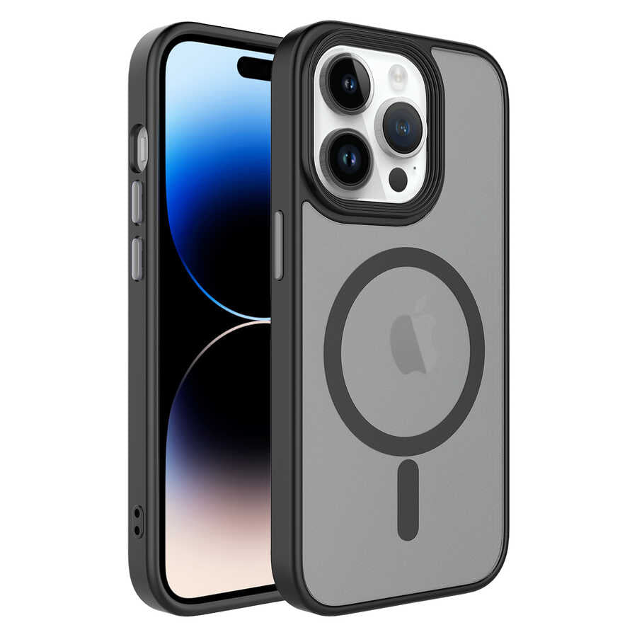 Cepax Matte Magsafe iPhone 14 Pro Max Mat Arka Yüzey Kablosuz Şarj Özellikli Telefon Kılıfı - 2