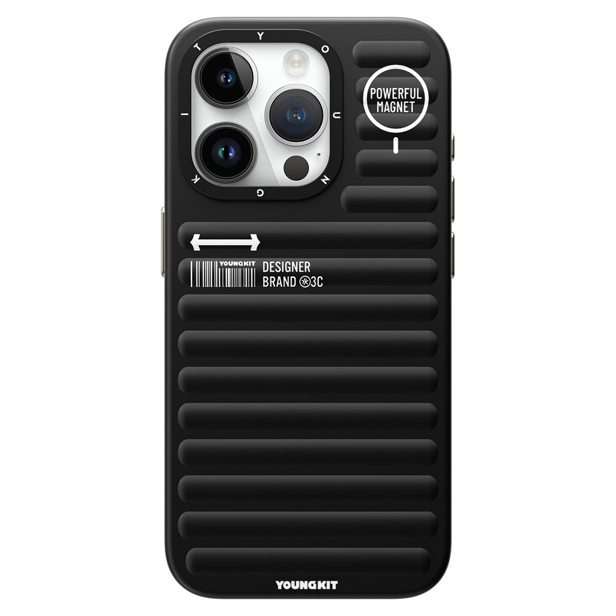 YoungKit Original Serisi iPhone 14 Pro Max Mat Renkli Tasarım Telefon Kılıfı - 4