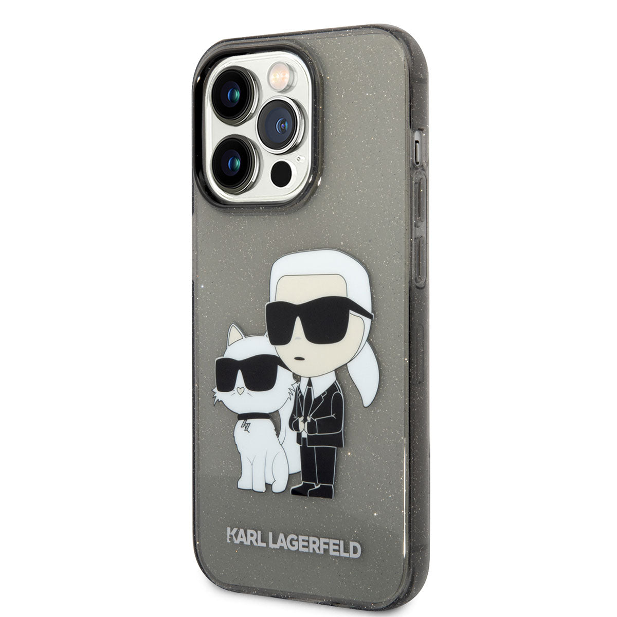 Karl Lagerfeld iPhone 14 Pro Max Transparan Simli K&C Dizayn Telefon Kılıfı - 2