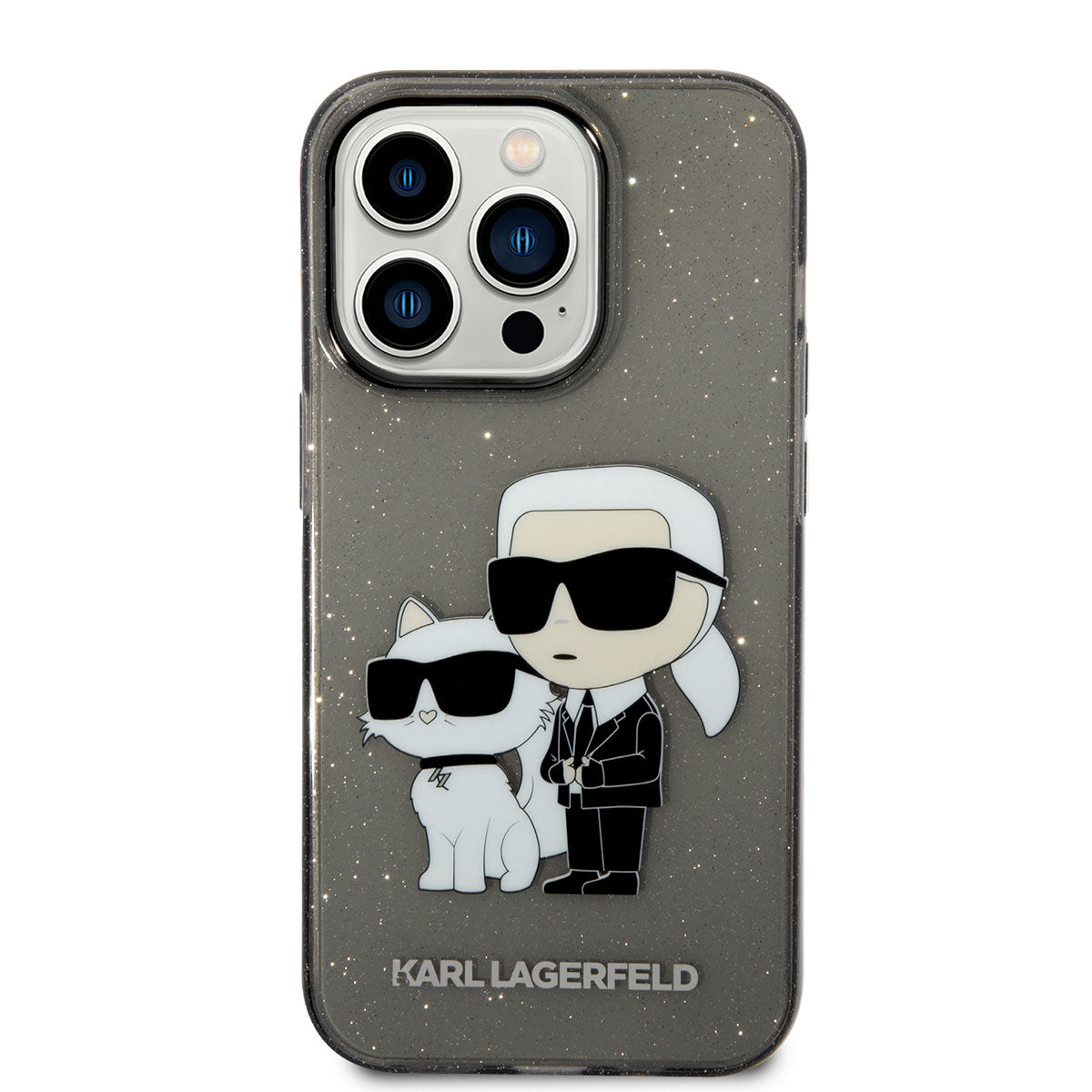Karl Lagerfeld iPhone 14 Pro Max Transparan Simli K&C Dizayn Telefon Kılıfı - 3